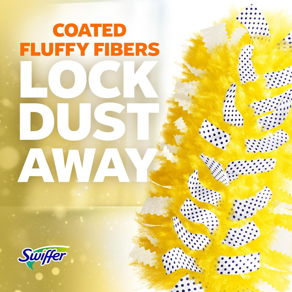 Heavy Duty Duster Kit with Extendable Handle, 3 Refills, Ceiling Fan Vent Hard t
