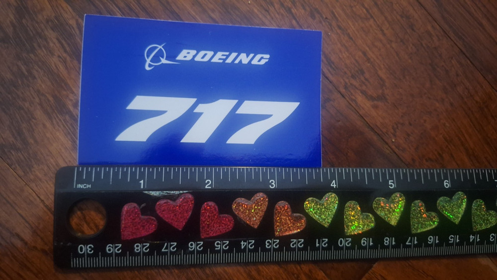 BOEING 717 Rectangular sticker- New