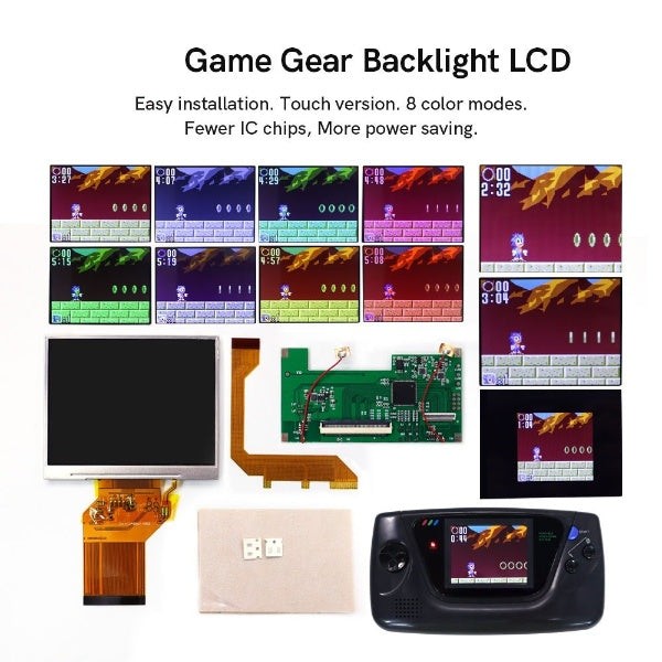 SEGA Game Gear Backlight LCD Kit (Touch Version) - Hispeedido