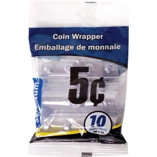 Selectum Plastic Coin Wrappers 5?? 10/pkg SL31444