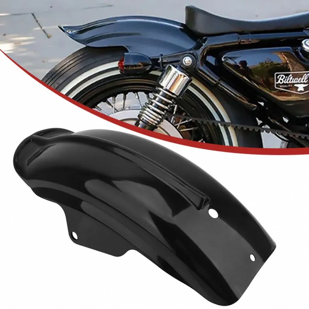 Generic Black Short Rear Motorcycle Fender - ABS Plastic