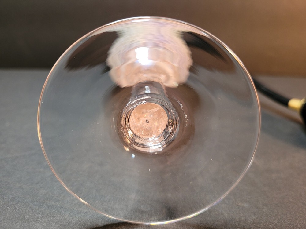 Pink Carnival Glass Perfume Atomizer Scalloped Pattern w/ Black Tassel Untested