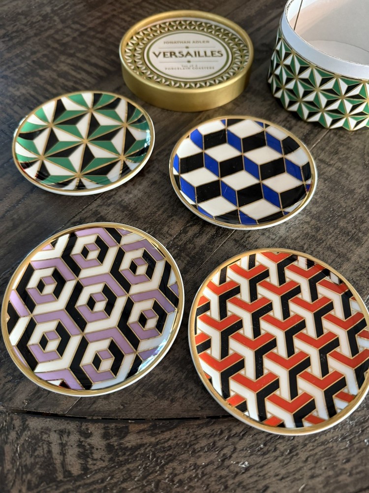 Jonathan Adler Versailles Coasters Multicolor