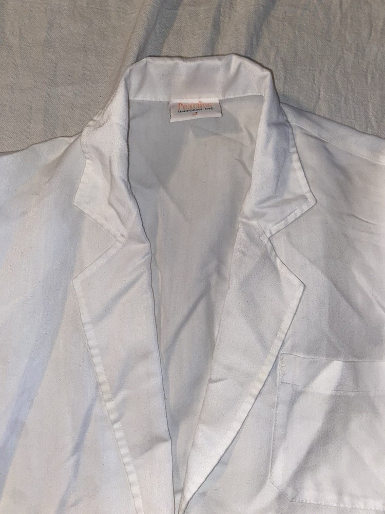 Peaches Uniform Short Lab Coat White L/XL