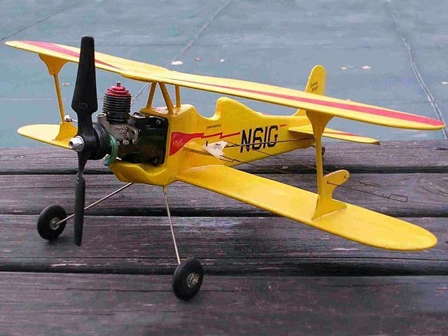 1/2 A Little Toot Bi-Plane. A U-Control Model airplane, plan only