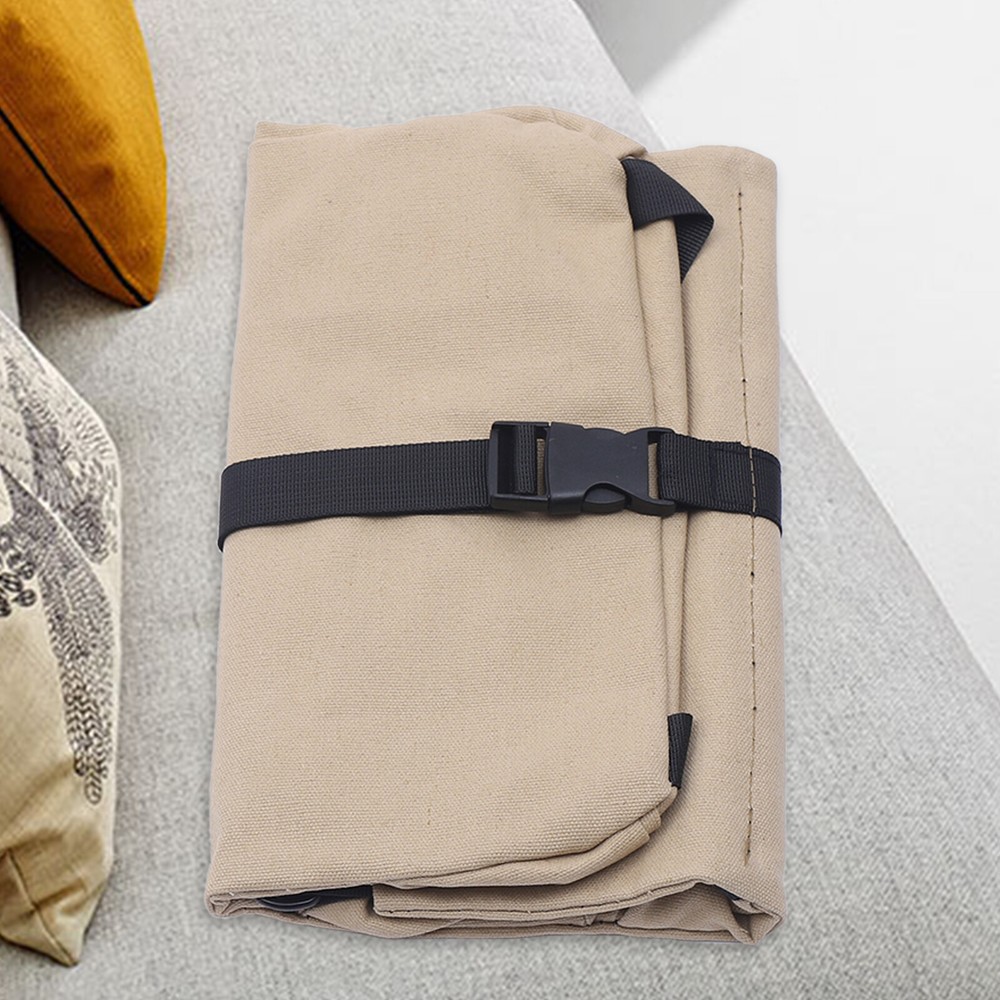 Multi-Purpose Roll Up Tool Bag - Durable Canvas Organizer with Pockets