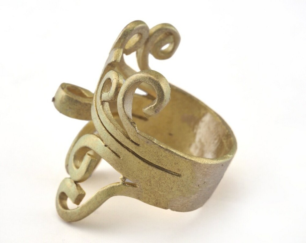 Ring Adjustable Ring Loop - Raw brass (17mm 7US inner size - Adjustable ) 2748
