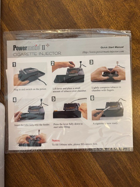 Powermatic II + Cigarette Injector Pre-Owned Unused