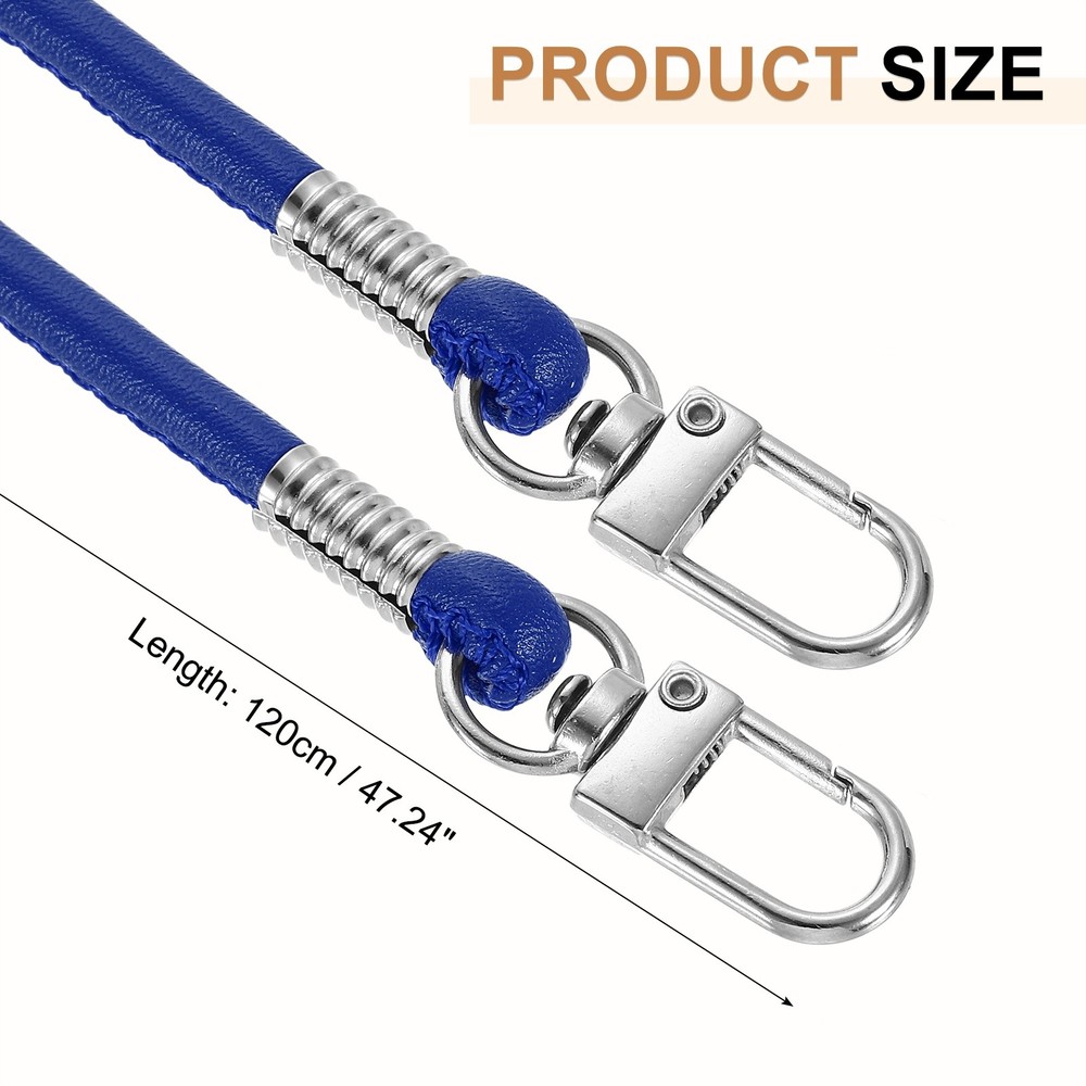 Crossbody Replacement Chain Strap, 120cm Thin Soft PU Strap (Dark Blue)