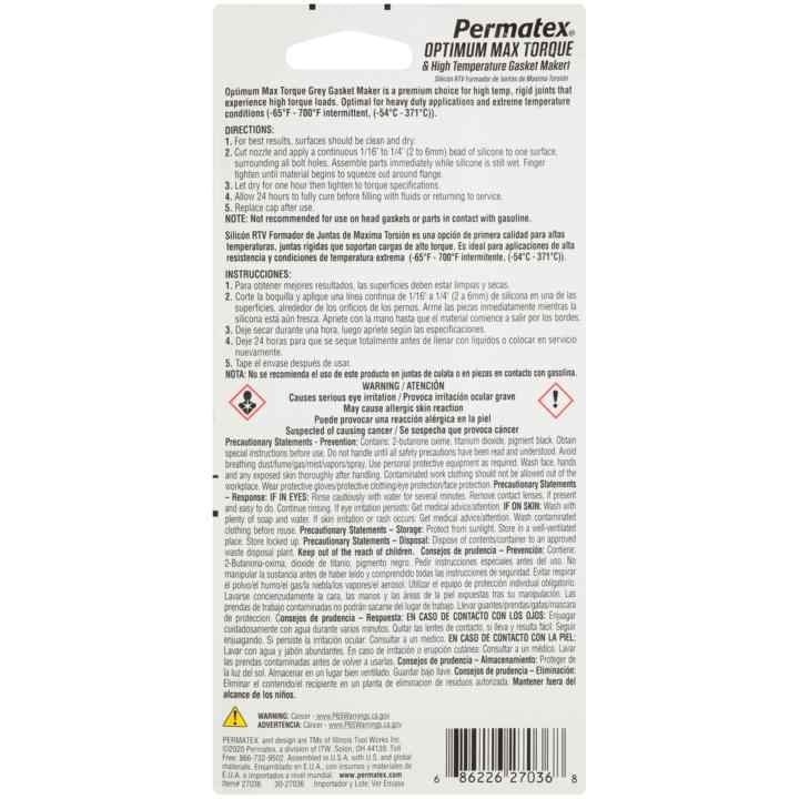 Permatex Optimum Grey Gasket Maker