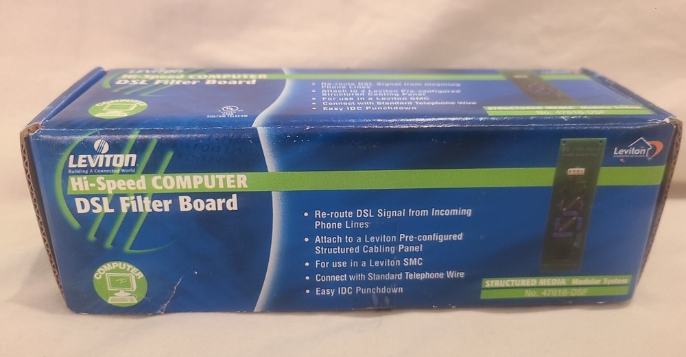 Leviton DSL Filter Module Bo D Hi-Speed Computer With Bracket 47616-DSF NEW