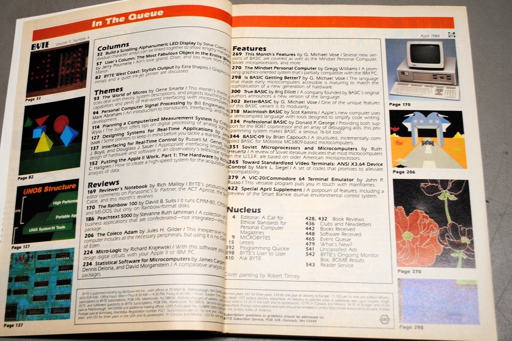 Historic Issue of BYTE Magazine April 1984