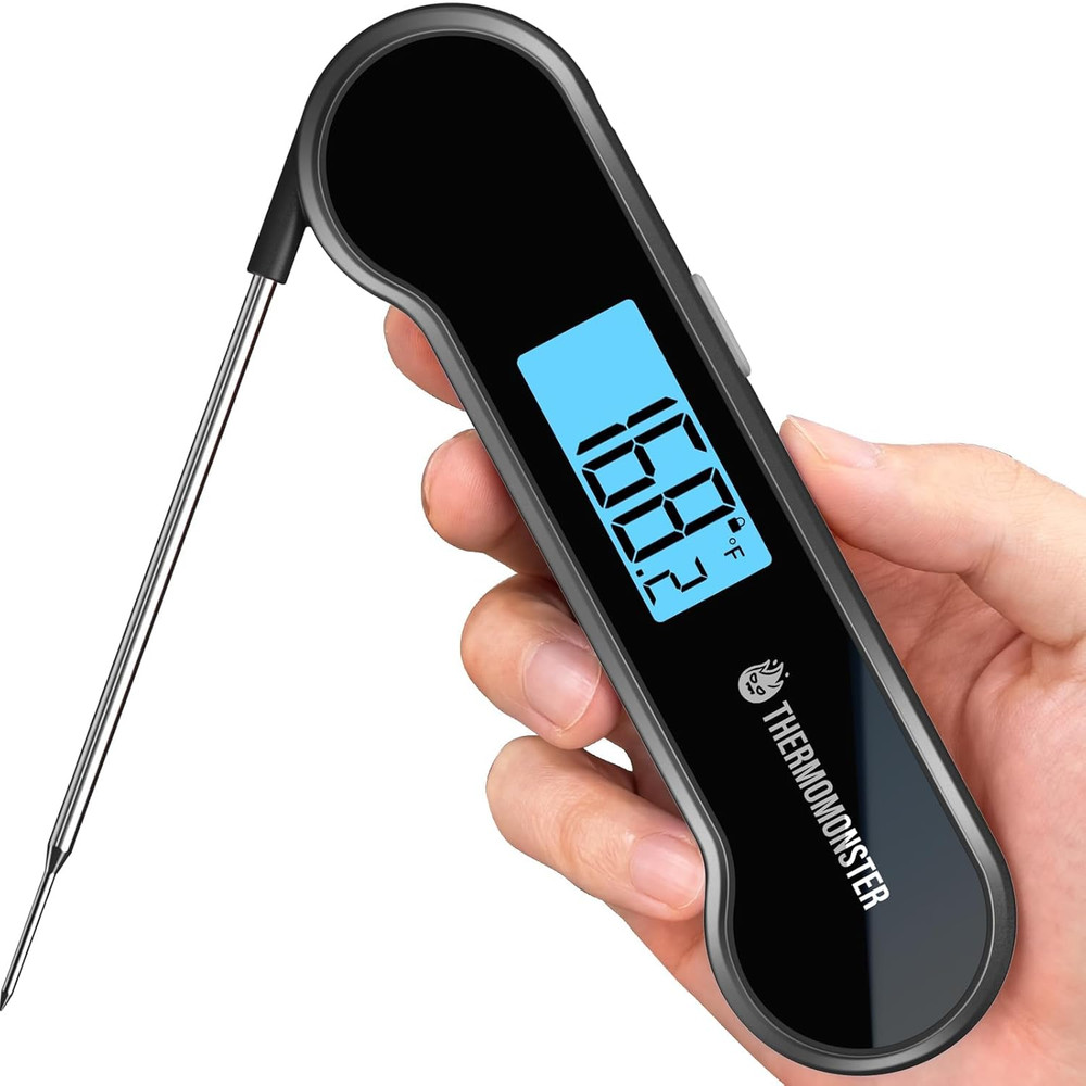 Instant Read Digital Meat Thermometer, ±0.5℉ Precision, Black Kitchen Gadget