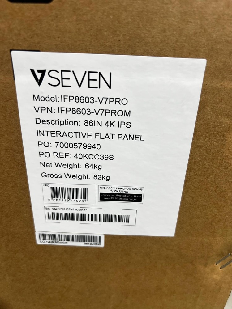 86” Active Panel Smart Board V7