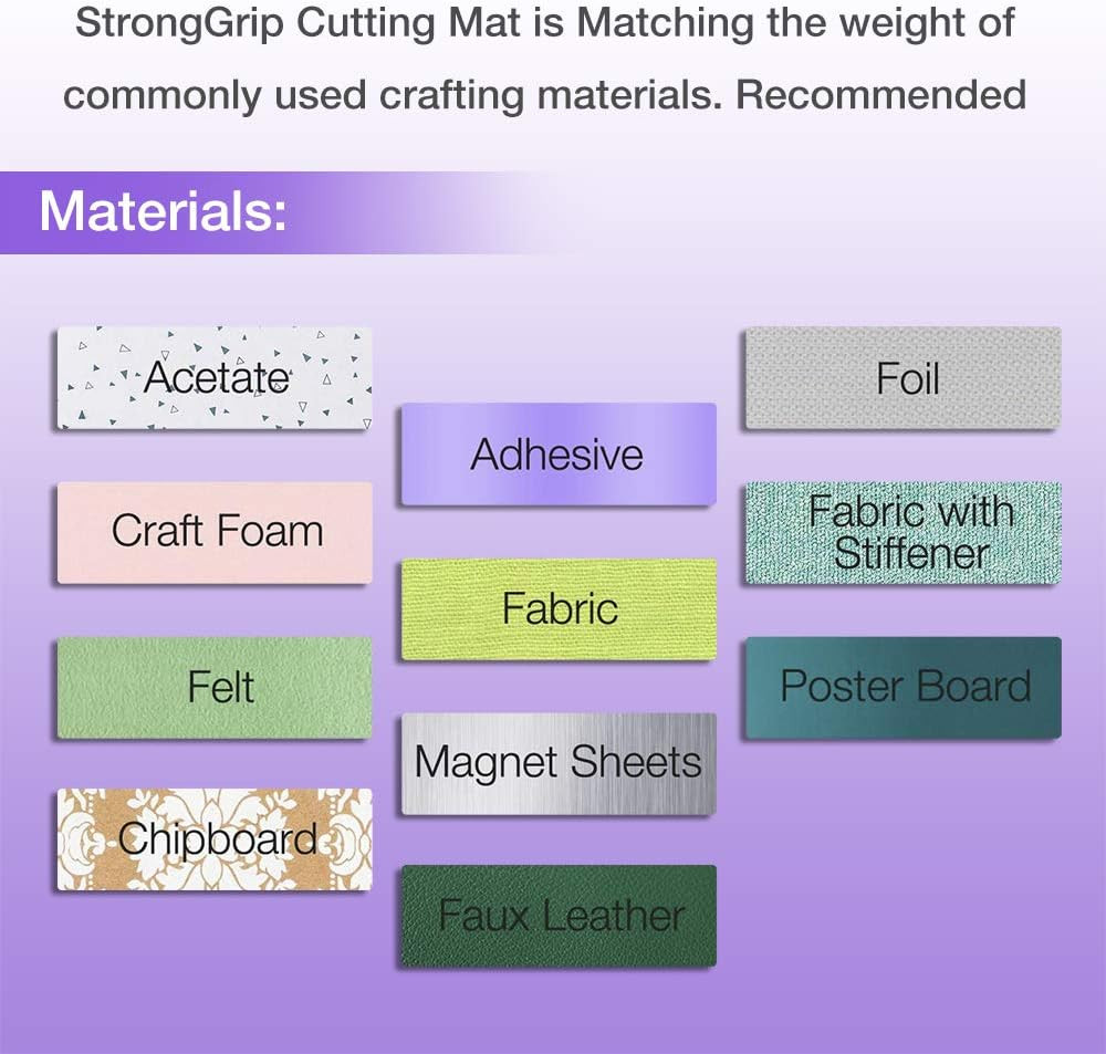 Stronggrip Cutting Mat Compatible with Cricut Maker 4/Maker 3/Maker/Explore 4/3/