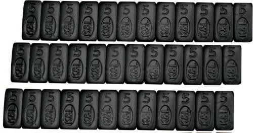 K&L Quickstick Wheel Weights Black 5g 36-Piece