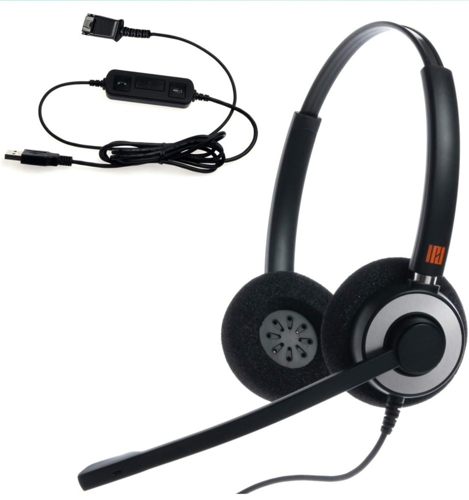 IPD IPH-165 USB Headset Noise Cancelling Microphone Skype Microsoft Teams Cisco