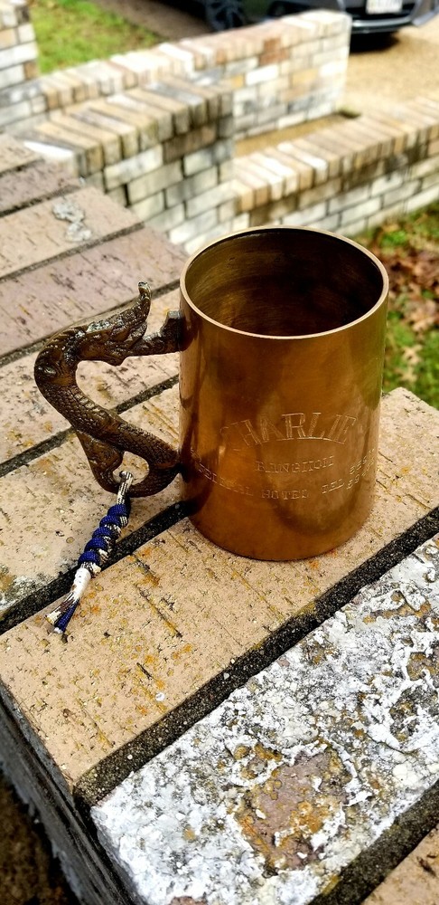 Vintage BRASS BEER MUG. 1968-69 era.