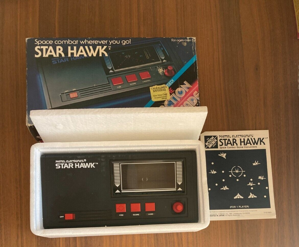 Star Hawk Handheld Video Game Mattel Electronics Vintage 1981