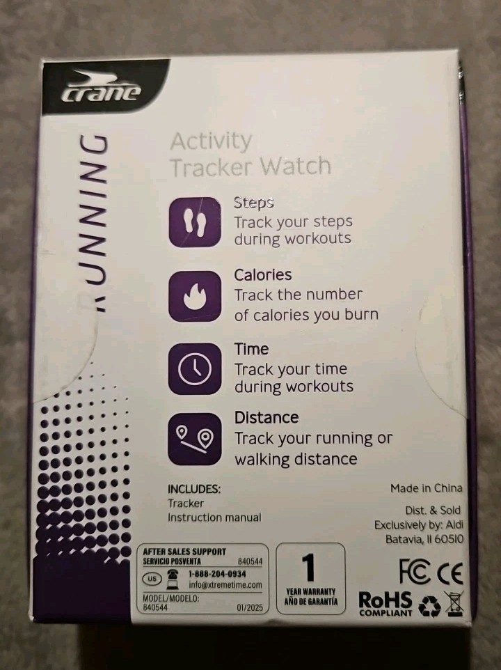 Crane Gray Activity Tracker Watch NOB