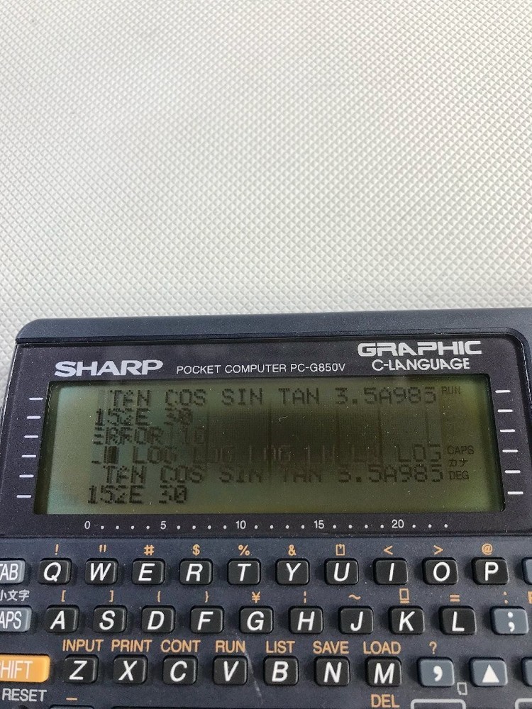 SHARP PC-G850V Pocket Computer Built-in Buzzer Used Tested
