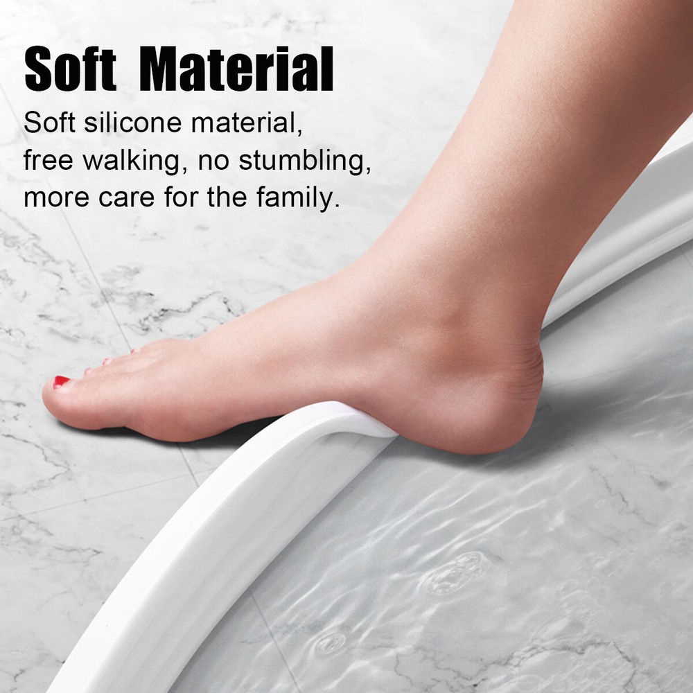 Flexible Water Stopper Shower Barrier Silicone Bathroom Floor Retaining Strip.