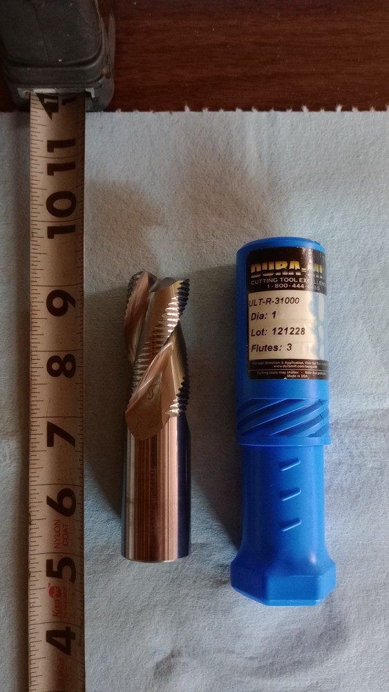 DURA-MILL 1" 3-FLUTE SINGLE END CENTER CUTTING SOLID CARBIDE ROUGHING END MILL