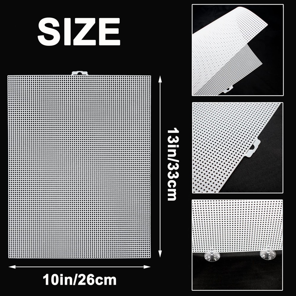 2 Pack Fish Tank Divider with Suction Cup Plastic Cuttable Grid Plate Separator