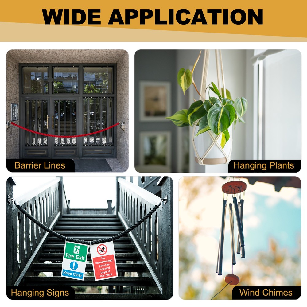 Eye Plate Hook, for Ropes Chains Hanging Signs, Brushed Silver Tone