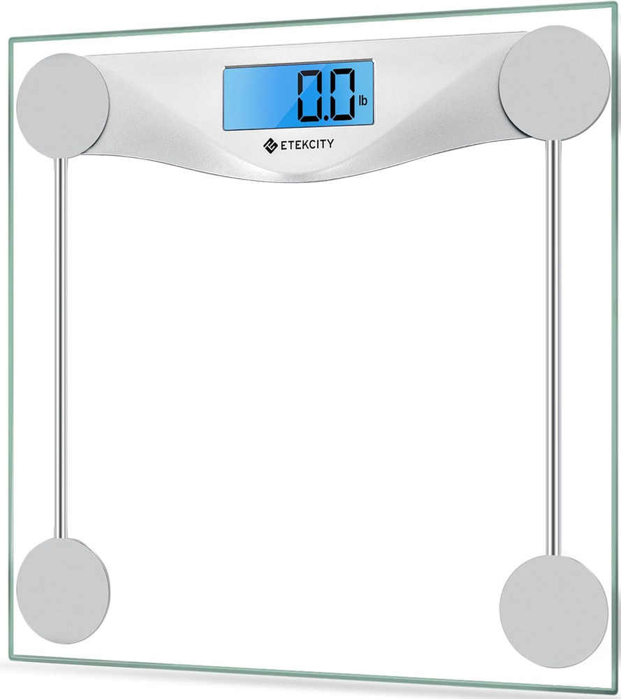 Digital Body Weight Bathroom Scale, Large Blue LCD Backlight Display, High Preci