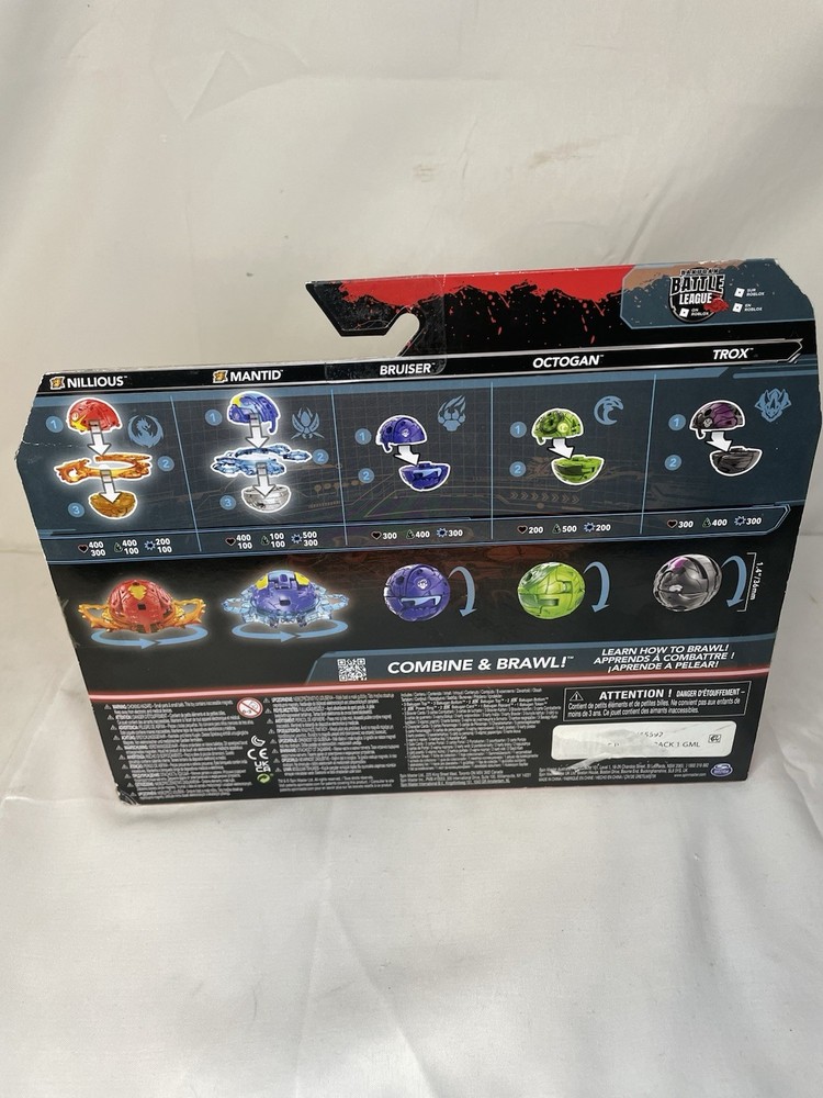 Bakugan Battle 5 Pack Special Attack Trox Dragonoid Butterclaw Flame King