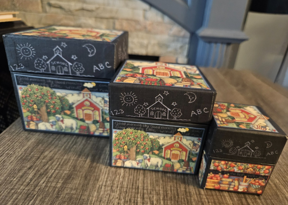 set of decorative storage boxes 2" 3" 4" by Bobs Boxes