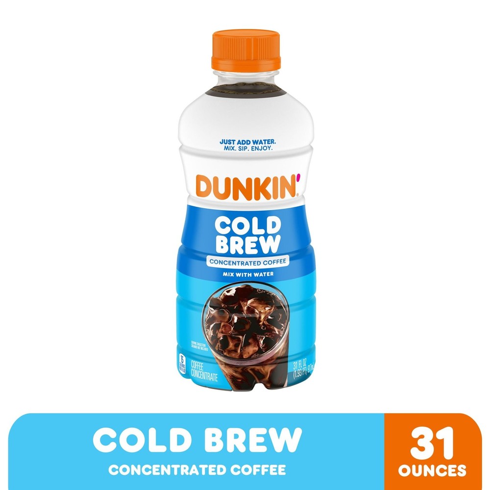 Dunkin’ Cold Brew Concentrated Coffee, 31 Fl oz Bottle