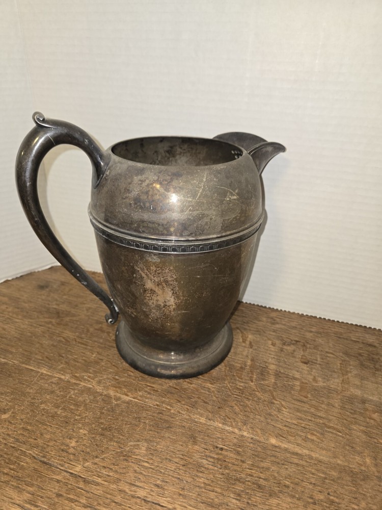 C S Silver On Copper Vintage Watering Pitcher