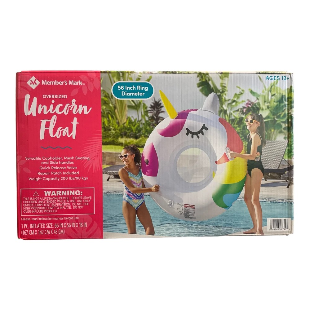 Member's Mark Oversized Pool Float, Mesh Seating, 82" x 64" Diameter