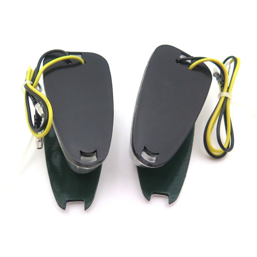 HongK Universal Amber LED Clear Turn Signal Light Indicator Light Blinker Bobber