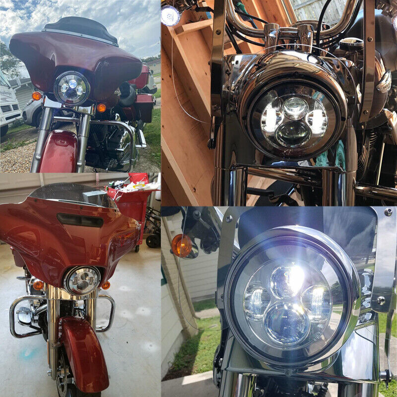7" LED Projector Headlight For Harley Electra/Street Glide/Road King