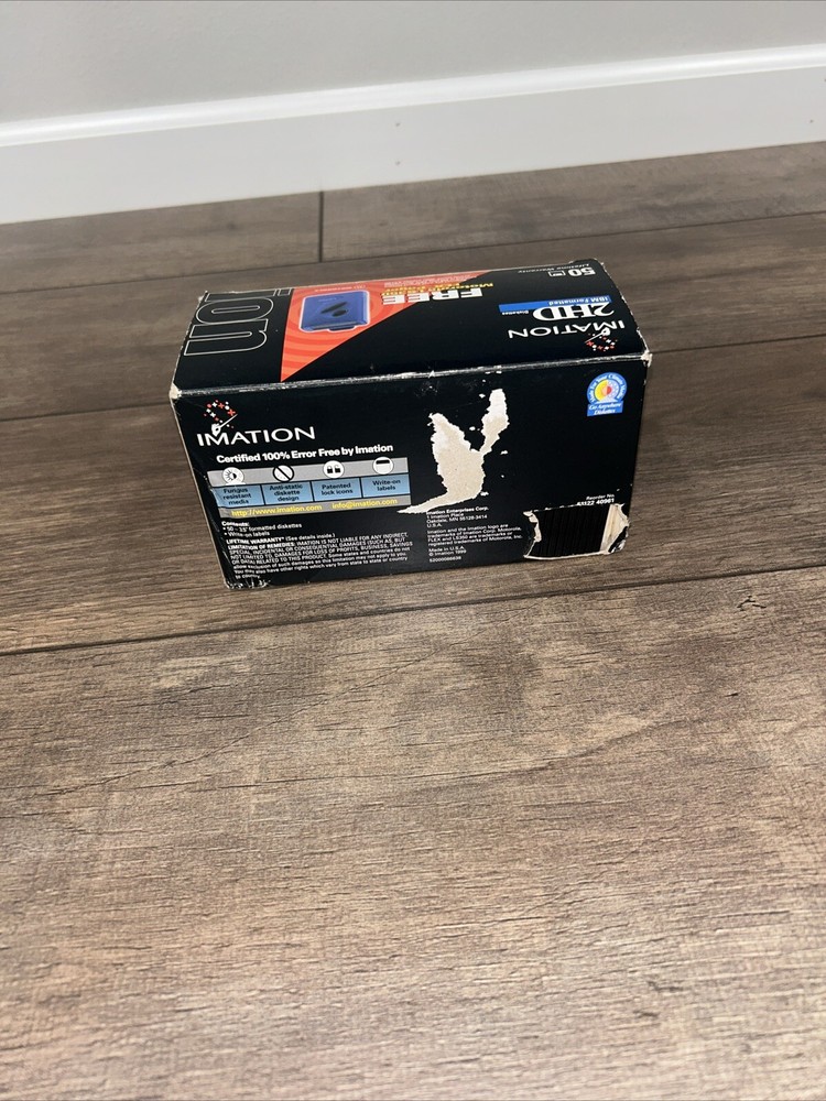 New Imation 2HD IBM Formatted Diskettes 47-Pack Open Box
