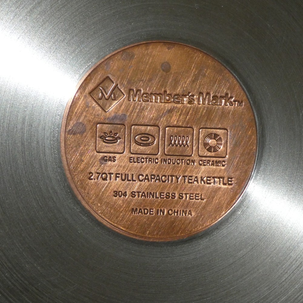 Member's Mark Red Whistling Tea Water Kettle 2.7 Quart Capacity