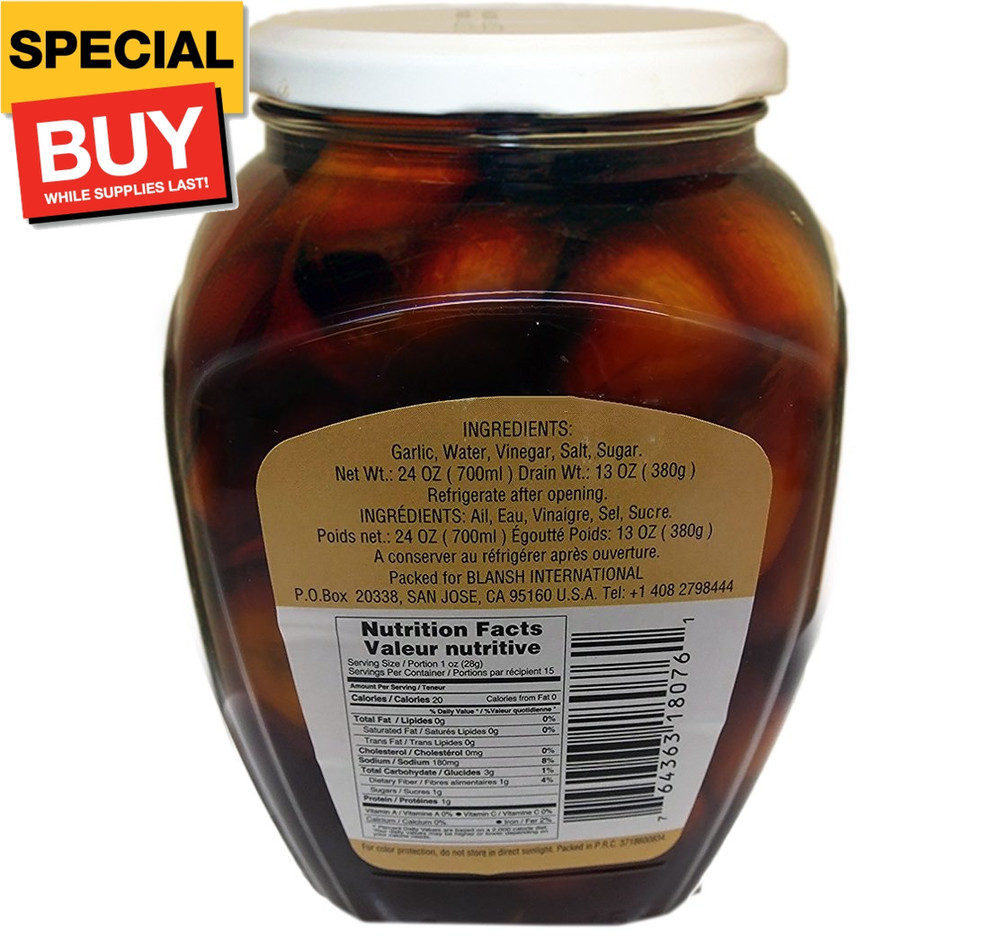 - Pickled Garlic, 24 Oz (700ml)