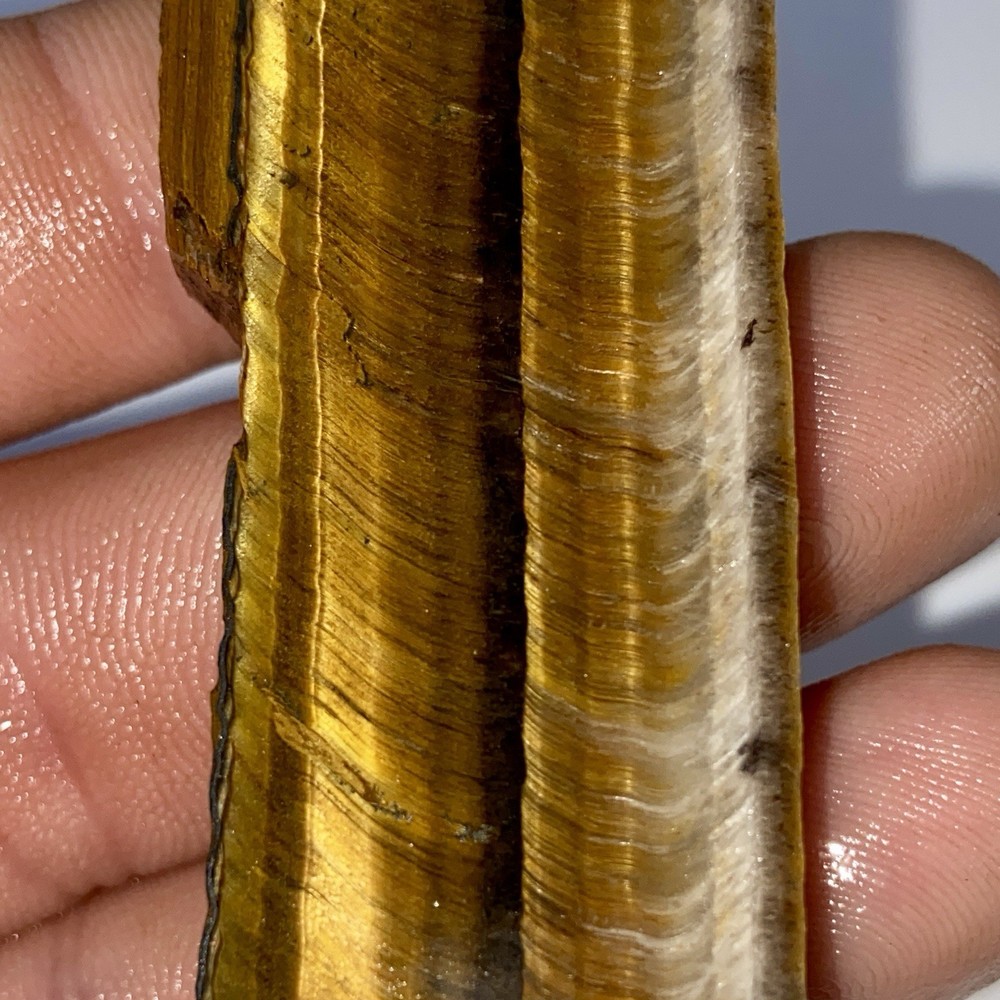 White Quartz Tiger Eye Slab