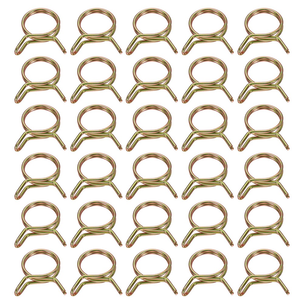 30Pcs 25mm ID Double Wire Spring Hose Clamp Spring Clips Clamps