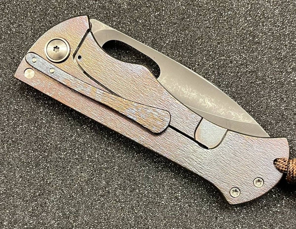 John Gray Tracker Folder Nitro V Blade 3.25" Anodized Ti Frame Lock Custom Knife
