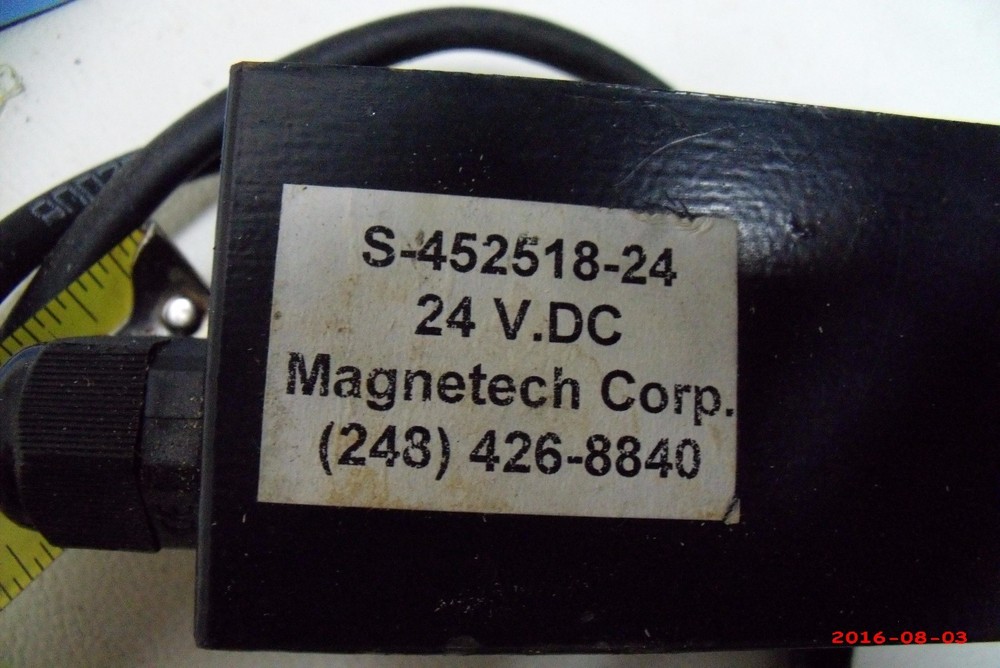 Magnetech S-452518-24 Rectangular Electromagnet 1/4-20 Mount Holes Used