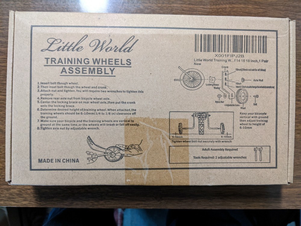 Little World Training Wheels Assembly
