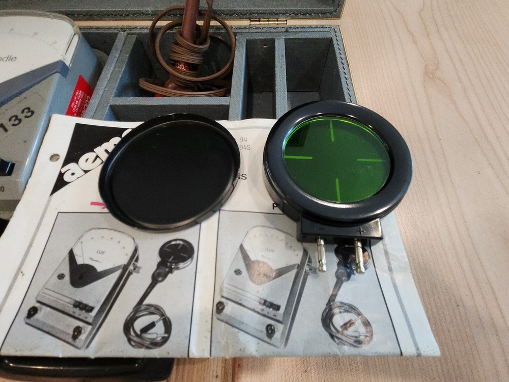 AEMC Analog Lightmeter and Sensor Case Kit Vintage