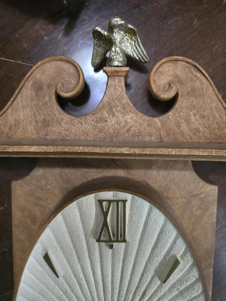 Vintage Roselle Studios Wall Clock with Eagle Ornament