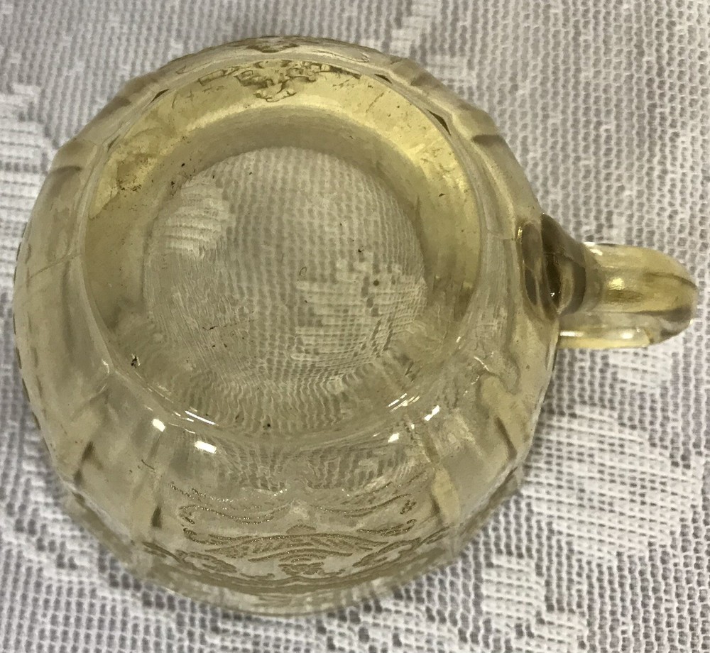 Madrid Depression Glass Amder Yellow Tea Cup Replacement Piece