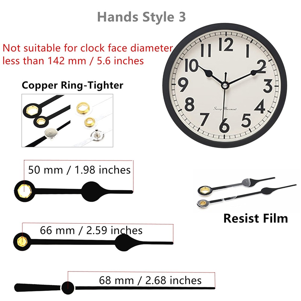 Original Youngtown 12888 Pendulum Type Movement Step Clock Accessory Quartz ...