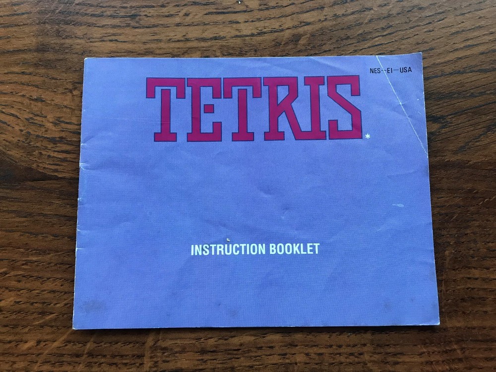 Tetris NES Nintendo Instruction Manual Only